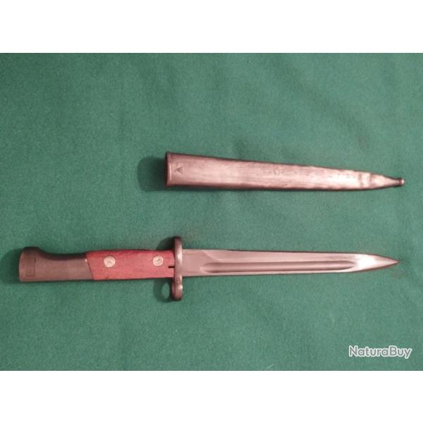 Baonnette couteau  utiliser avec le 8 mm. Fusil yougoslave M1948 Mauser