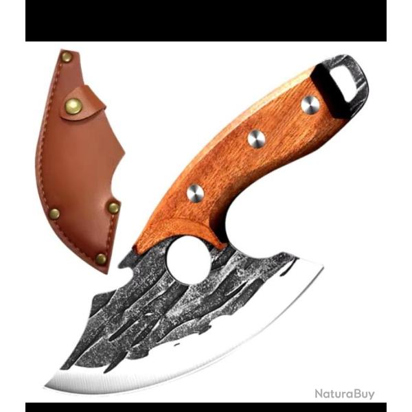 Couteau hachoir  japonais de cuisine avec tui