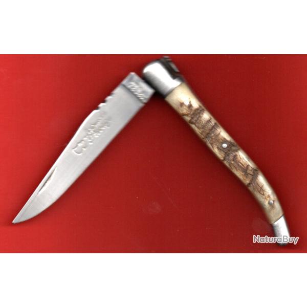 LAGUIOLE CORNE BELIER grav� GRATUIT pr�nom Initiales dos lame couteau