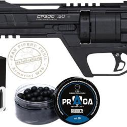Revolver CO2 &agrave; balles de caoutchouc SNOWPEAK CP300 - Cal.50 (13 Joules)