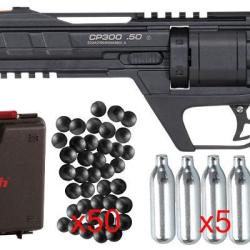 Revolver CO2 &agrave; balles de caoutchouc SNOWPEAK CP300 - Cal.50 (13 Joules)