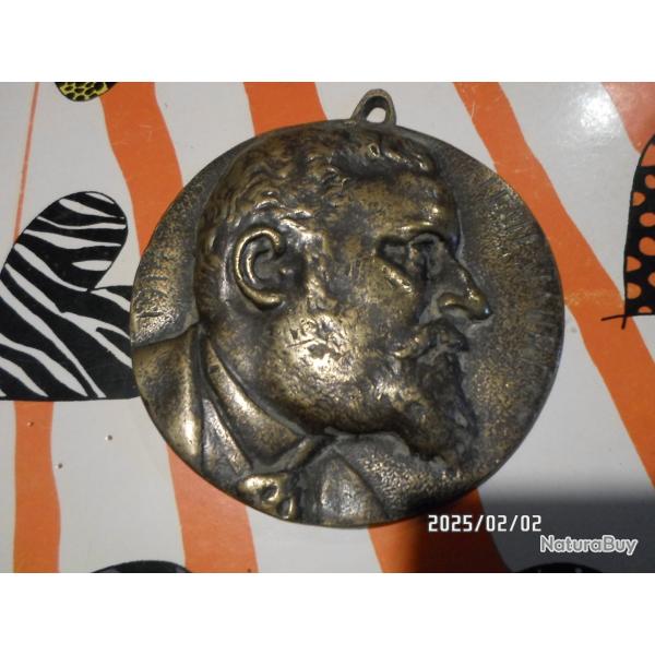 PLAQUE JEAN JAURES EN BRONZE