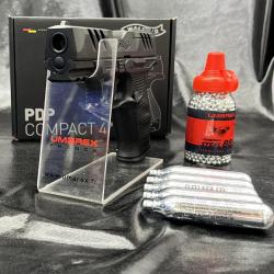 Pack pr&ecirc;t &agrave; tirer PISTOLET WALTHER "PDP COMPACT 4'' - CO2 - CAL BB/4.5MM