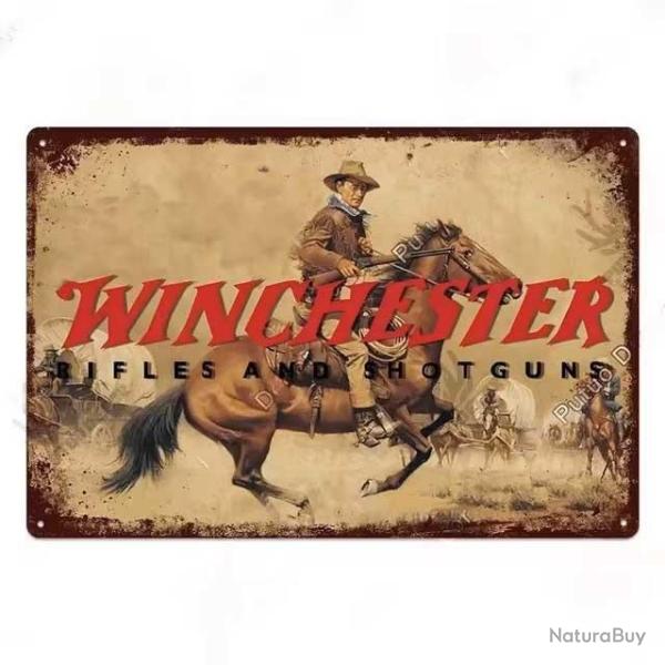 Plaque d�corative m�tal Winchester western