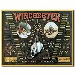 Plaque d&eacute;corative m&eacute;tal Winchester ammunition
