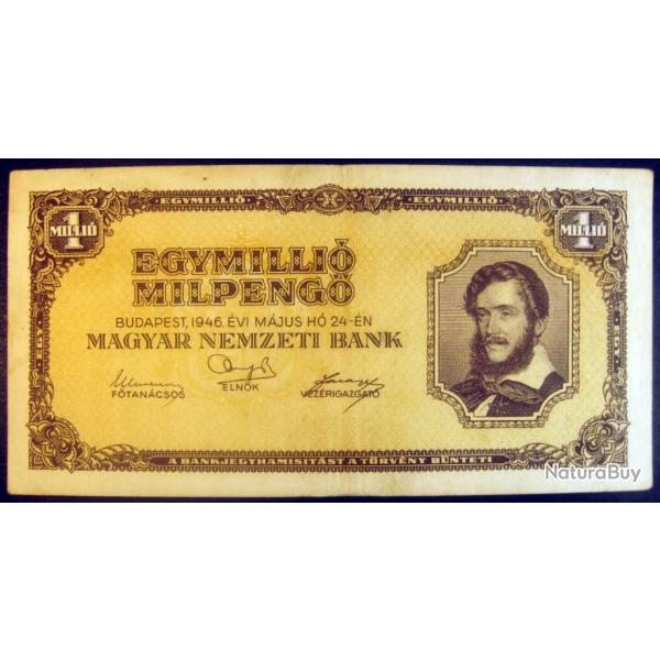 Billet 1946 Hongrie 1,000,000,000,000 TRILLION Mil Pengo de banque, papier-monnaie Hungary Currency