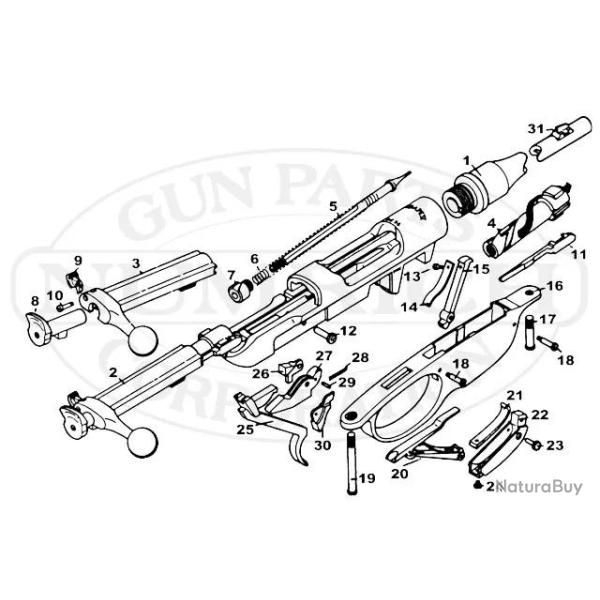 ressort de r�tention du clip, magazine catch spring STEYR M95 N�14