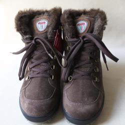 Chaussures de marche pour femme en daim nubuck marron glac&eacute; TAUPE