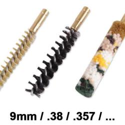 Lot de 3 &eacute;couvillons de nettoyage calibre 9mm / .36 / .38 / .357
