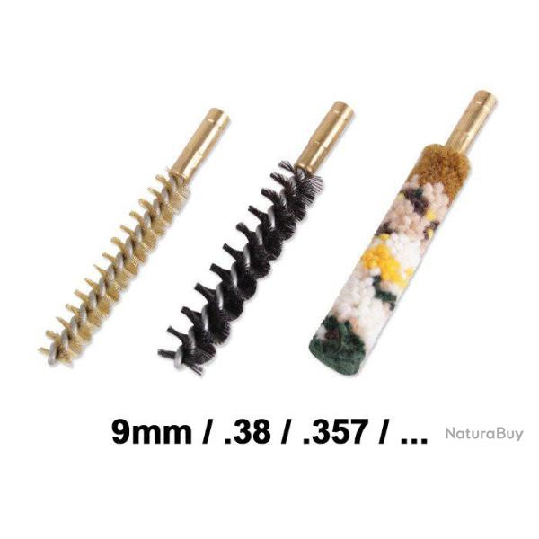Lot de 3 �couvillons de nettoyage calibre 9mm / .36 / .38 / .357