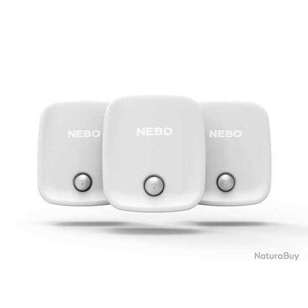 BEL1676 PACK DE 3 VEILLEUSES NEBO "MOTION SENSOR NIGHT LIGHT" NEUF