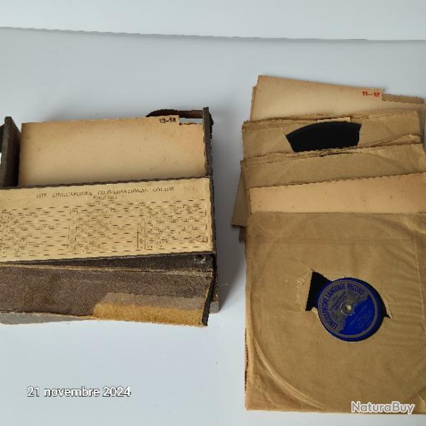 Coffret linguaphone Anglais 1930/1940