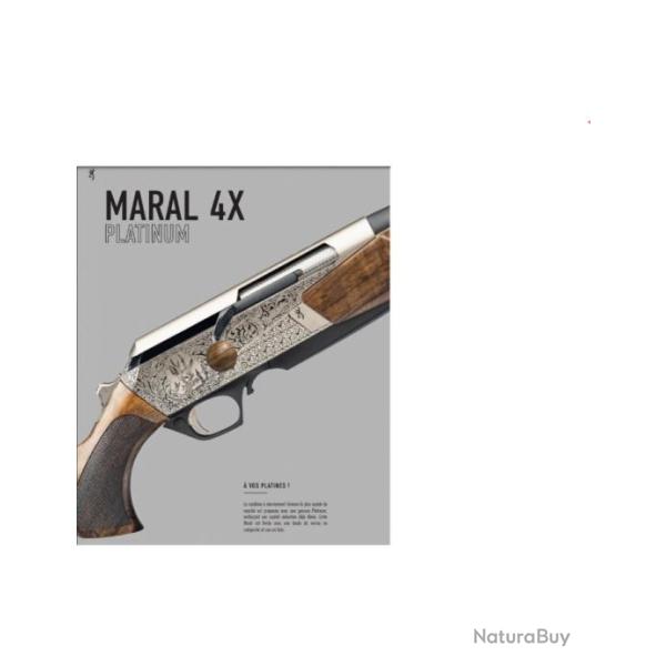 Carabine BROWNING maral 4X platinum �dition limit�e cal.300wm bois bavarian grade 4 (112A10003)