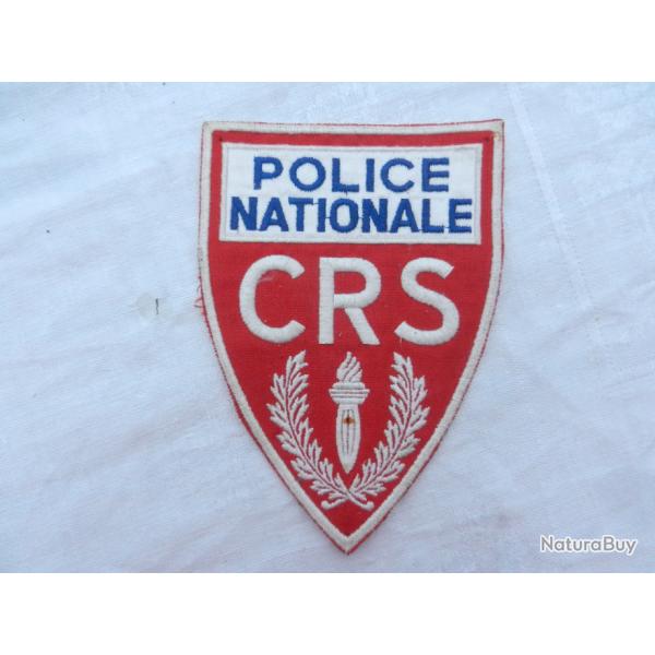 Insigne badge tissu Police Nationale France CRS grand mod�le