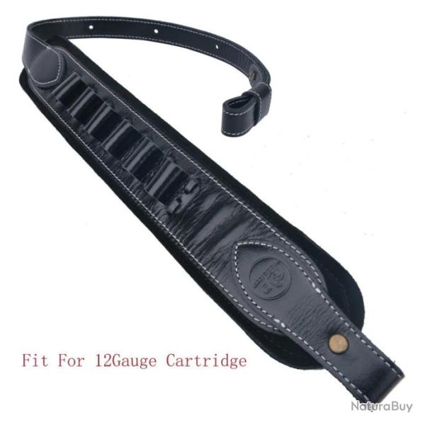 Sangle de fusil en cuir vintage r�glable 12Gauge SANS ATTACHE