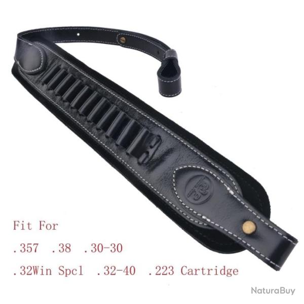 Sangle de fusil en cuir vintage r�glable .357 SANS ATTACHE
