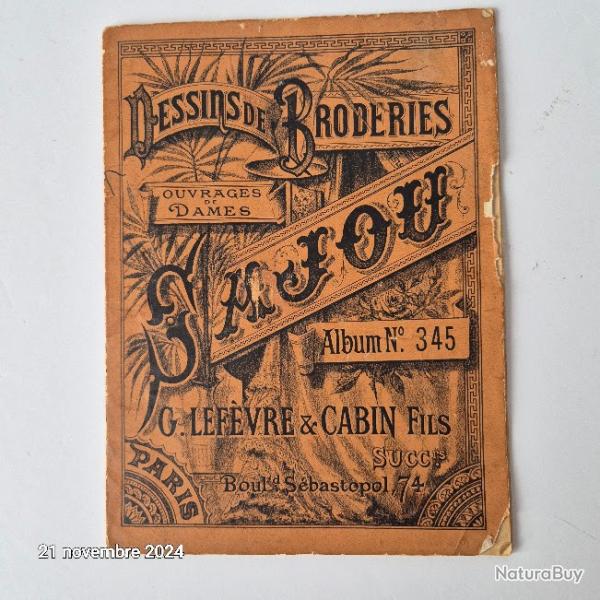 Albums dessins broderie � colorier, tapisserie SAJOU Et autres