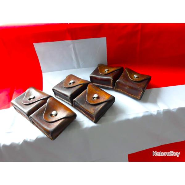 Pochette de munitions en cuir arm�e suisse Schmidt rubin K11 K31