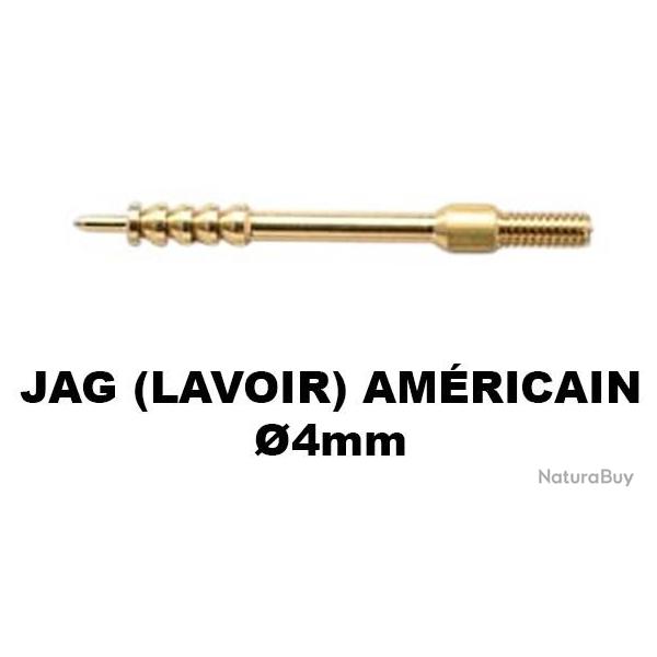 LAVOIR AMERICAIN JAG DE NETTOYAGE PETIT CALIBRE �4mm - 22LR - 17HMR - CARABINES A PLOMB...