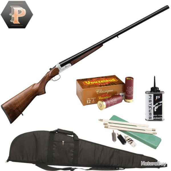 Pack Chasseur ! Fusil juxtapos� Yildiz El�gant Cal. 12/76 DD + mun + fourreau + nettoyage