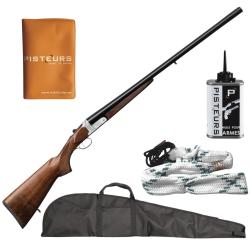 Pack Chasseur ! Fusil juxtapos&eacute; Yildiz El&eacute;gant Cal. 12/76 DD + fourreau + nettoyage + porte p