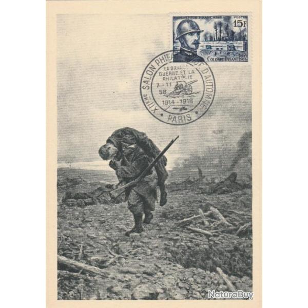 CPA-la grande guerre et la philat�lie - Paris - salon d'automne 1958