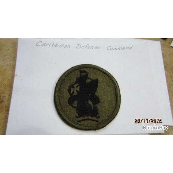 Carribean defense caraib  patch US insigne post deuxi�me guerre am�ricain tenue combat Cor�e Vietnam