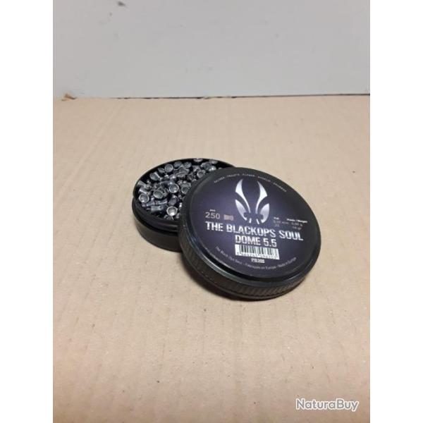 11103 BO�TE DE 250 PLOMBS DE CHEZ BLACK OPS MODELE DOME 5.5 CALIBRE 5.5 NEUF