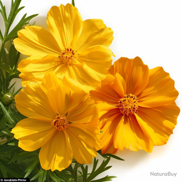 100 Graines de Cosmos Jaune et Orange - SemiSauvage Permaculture