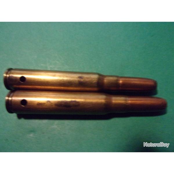 2 Munitions de chasse en 8x57 ( *PS* 8x57 ) �tui laiton, balle plomb chemis�e t�te creuse neutralis�