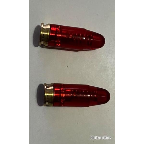 3 douilles amortisseurs "Snap cap" en plastique de calibre 9x19mm Parabellum