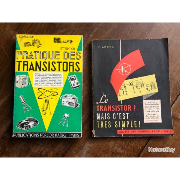 Transistor lot de 2 ouvrages, pratique des transistors - Aisberg & P�ricone