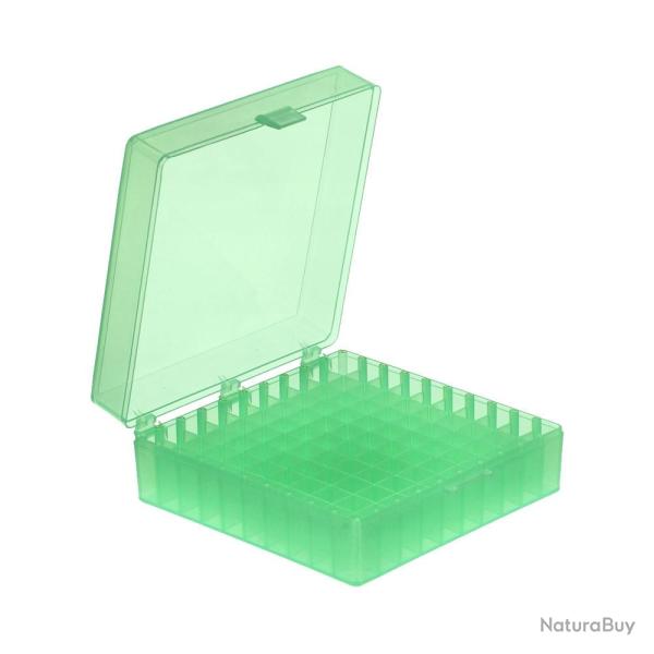 1 bo�te en polypropyl�ne 100 places pour stocker des dosettes ou de la munition - vert