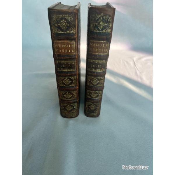 Livres Anciens 2. Volumes In-Quatro - Mmoires d'artillerie par Sr. SURIREY de SAINT-REMY 1697