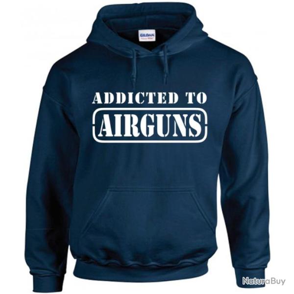 Sweat � capuche ADDICTED TO AIRGUNS  Slugs Diabolo Pellet Feinwerkbau Gamo Weihrauch Artemis Diana