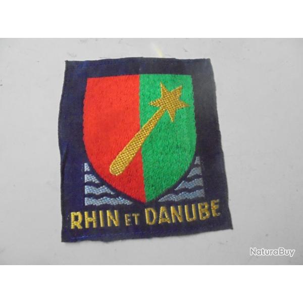 Insigne Tissus RHIN et DANUBE 1�re Arm�e Fran�aise WW2