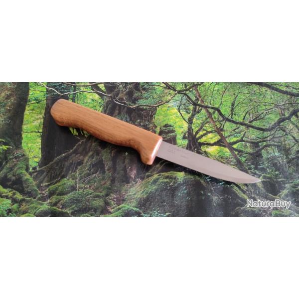 Couteau Mora (Morakniv) custom vieux ch�ne + �tui en cuir ENSEMBLE ARTISANAL