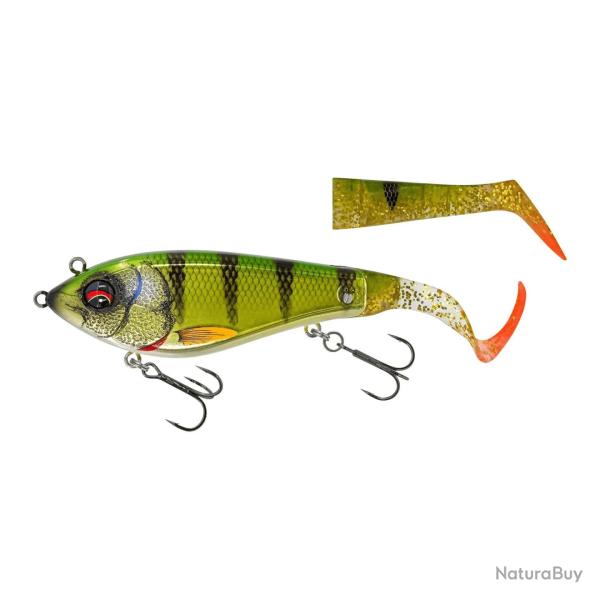 Leurre Hybride Savage Gear Deviator Tail 20cm 20cm 87g Chrome Perch