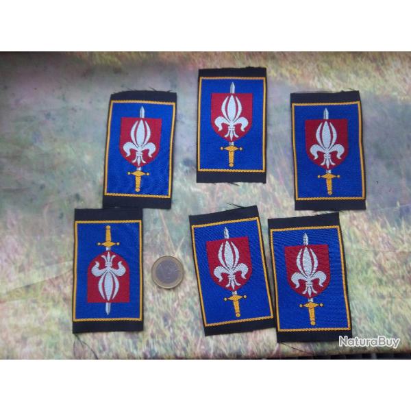 lot de 6 �cussons insigne tissu patch CMD LILLE COMMANDEMENT MILITAIRE