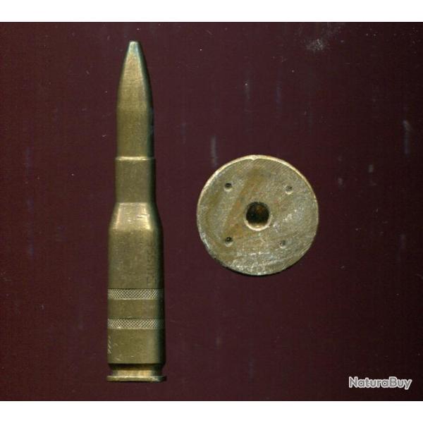 .50 BAT / 12.7 x 76 Spotter - RARE - inerte de manipulation - 2 molletages sur l'�tui