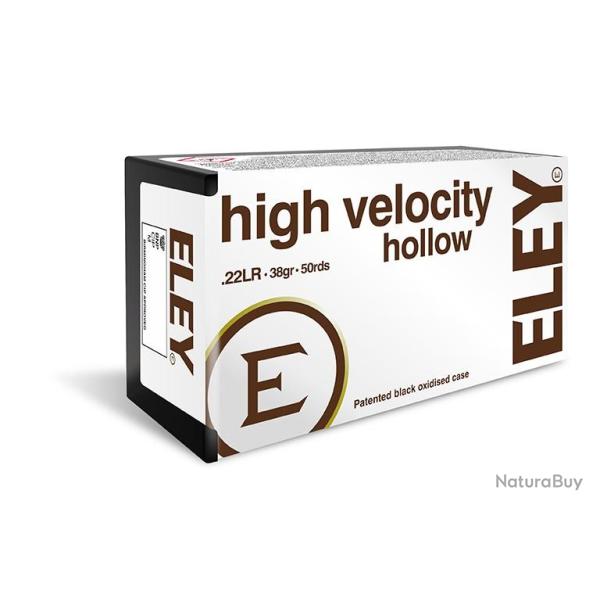 ELEY HIGHT VELOCITY ( t�te creuse) cal.22 lr 38 grains bt 50 d�stockage munitions