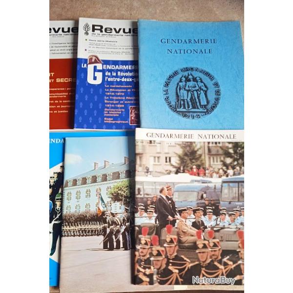 Collection, 7 revues anciennes Gendarmerie Nationale