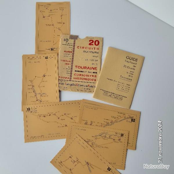 1936-37, 20 circuits routiers pour la visite de la Touraine et des curiosits historiques