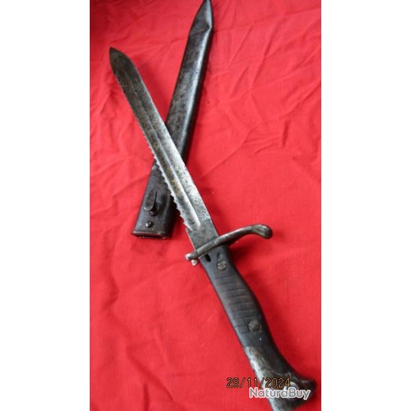 baionnette fusil mauser G98 dent de scie ww1 premi�re guerre 1914 avec oreille 1� type schillingSUHL