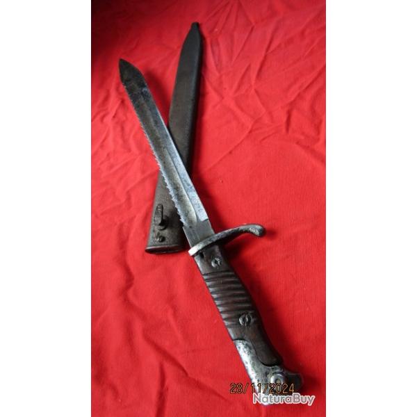 baionnette fusil mauser G98 dent de scie ww1 premi�re guerre 1915 2� type SolingenWeyersbergKirchbau