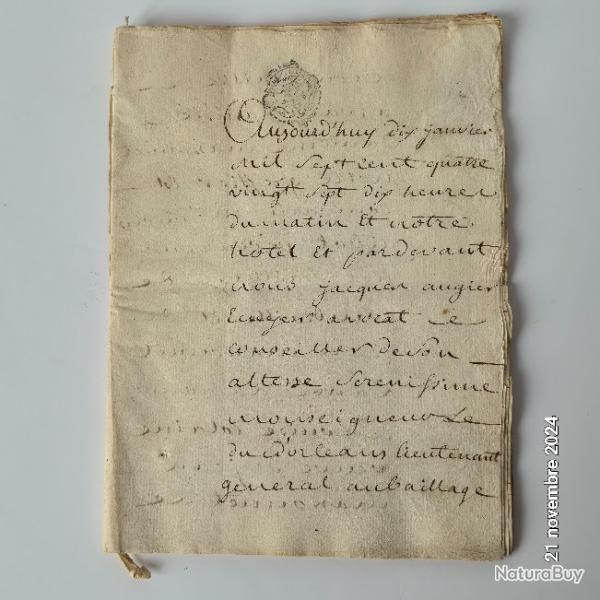 Le 10 janvier 1797  10 heures du matin, crit devant Jacques Augier, cuyer avocat