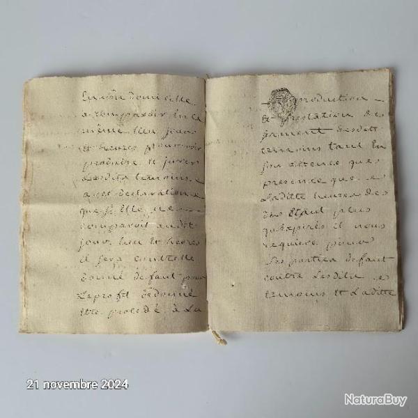 Le 10 janvier 1797 � 10 heures du matin, �crit devant Jacques Augier, �cuyer avocat
