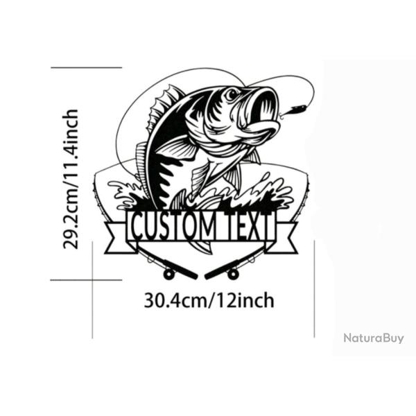 D�coration mural de p�che en fer