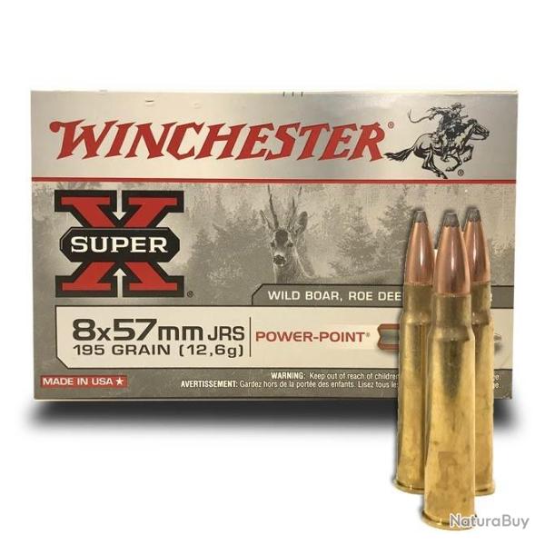 Munitions WINCHESTER calibre 8x57 JRS Power Point 195gr - 12.6g x20