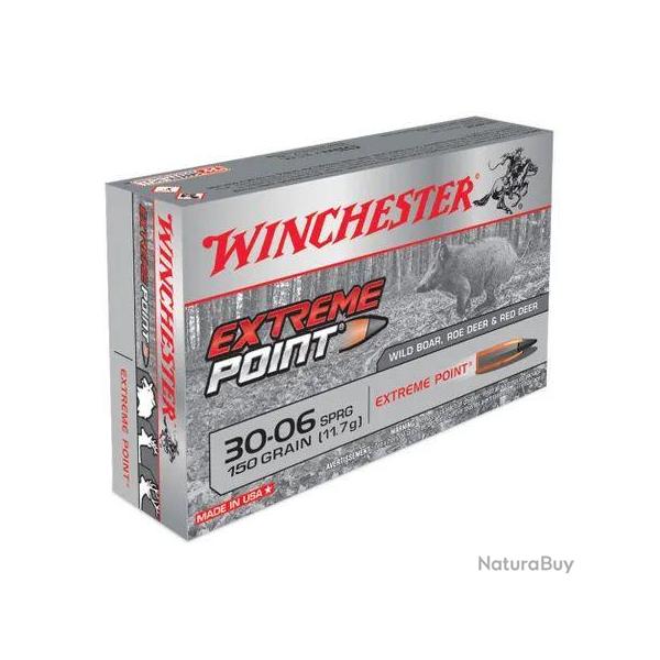 Munitions WINCHESTER calibre 30-06 Extreme Point 150gr - 9.7g x20